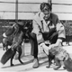 Belyaev with his foxes.